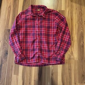 Pink plaid flannel shirt